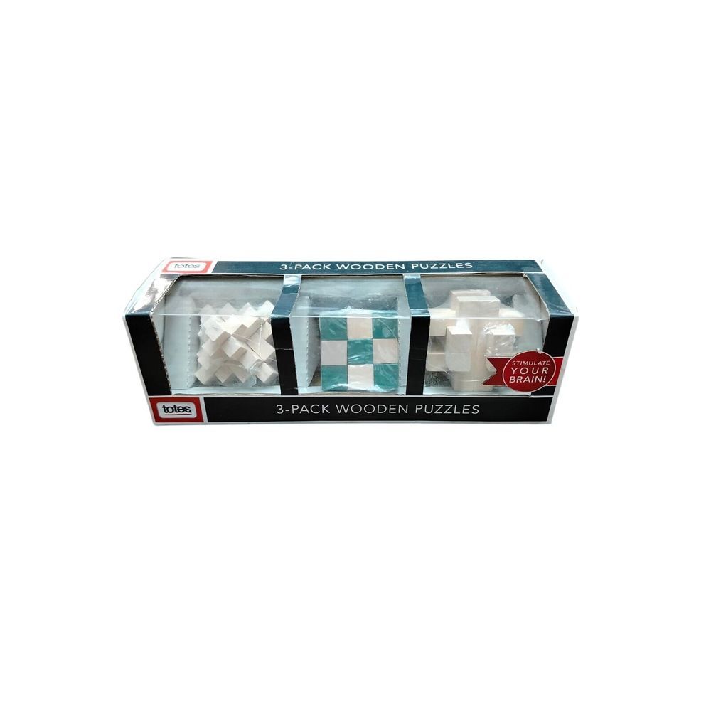 Totes‎ 3 pack Wooden Puzzles Brain Stimulator 14 And Up Cubes